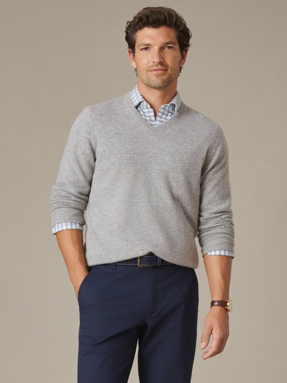 J McLaughlin Bryant Cashmere Sweater - Flint Gray NEW